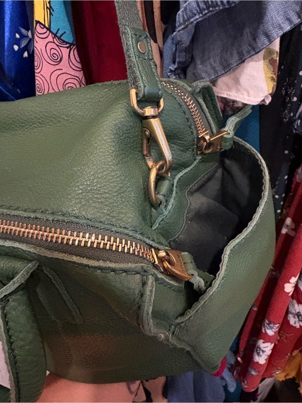 Fossil | Large Leather Satchel | Deep Green - Picture 11 of 17